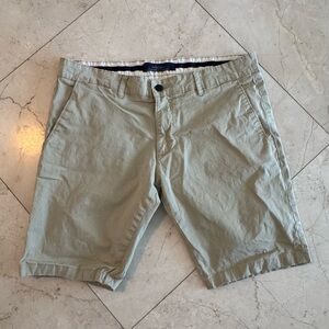 Zara Men's Khaki Flat Front Shorts 36